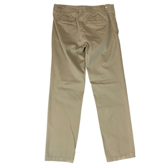 GAP Khakis Womens Sz 6 Regular Beige Distressed Cotton Casual Straight Leg Pants - Picture 2 of 9